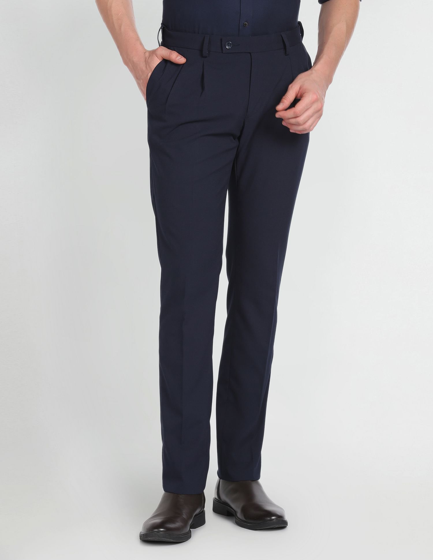 Arrow Slim Fit Mid RiseTrousers