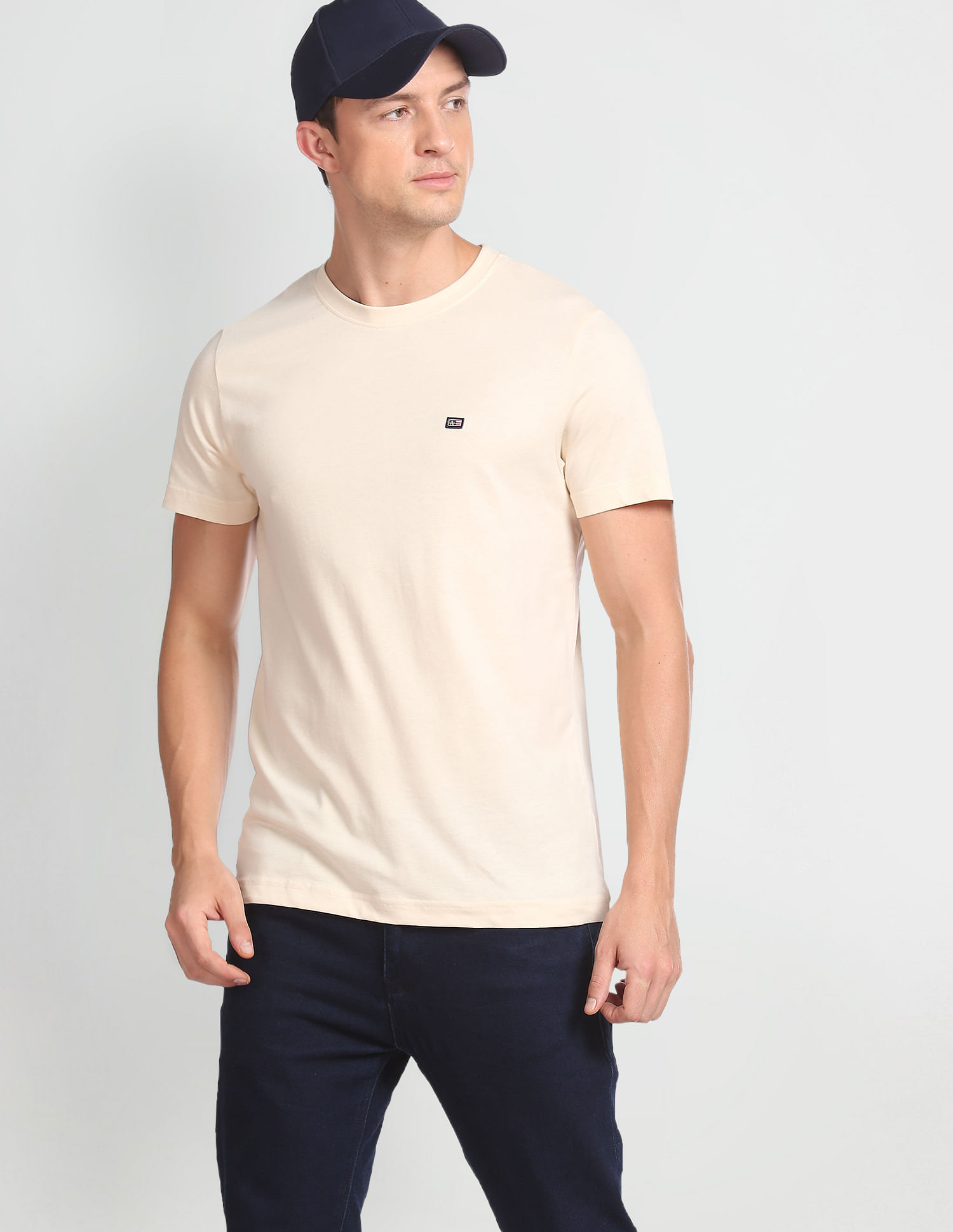 Arrow Sports Solid Cotton T-Shirt
