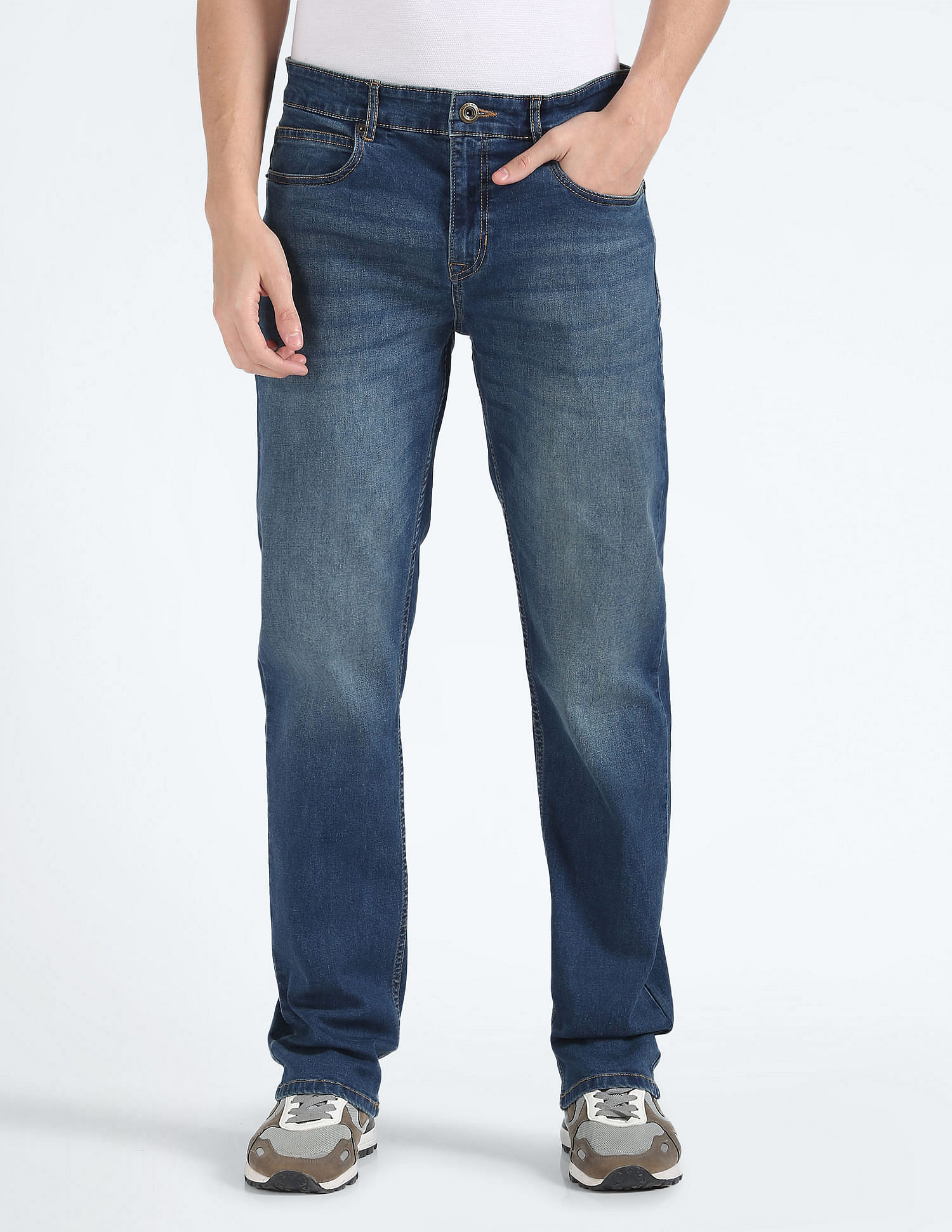 Flying Machine F-Jango Relaxed Straight Twill Jeans