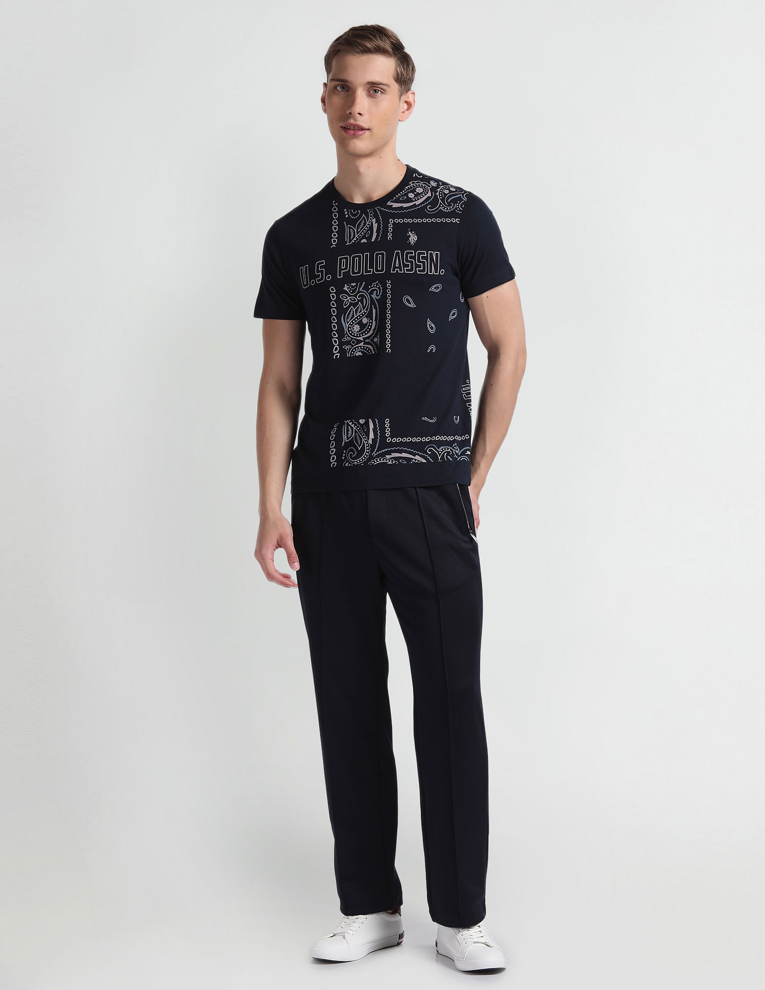 U.S. Polo Assn. Denim Co. Brand Print Cotton T-Shirt