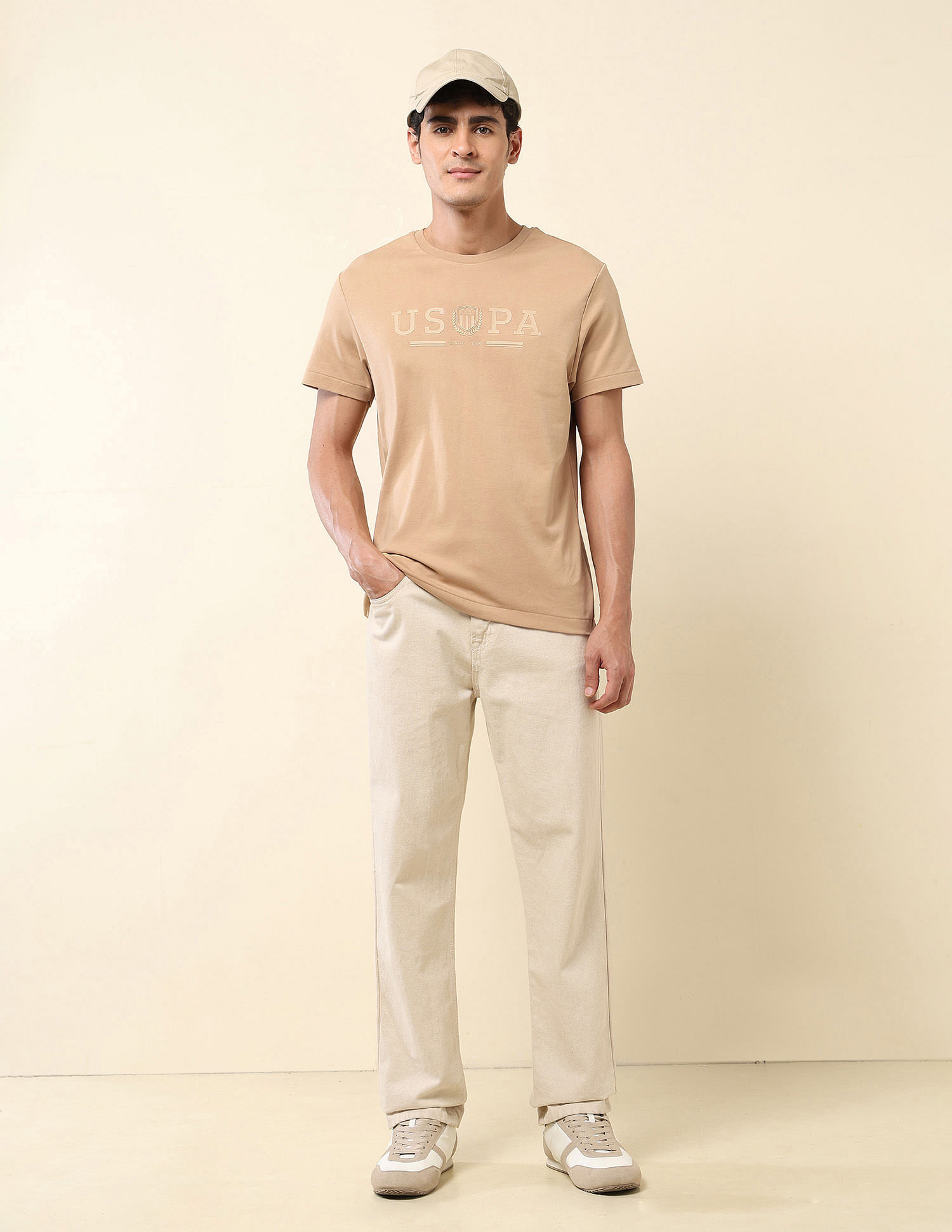 U.S. Polo Assn. Brand Embroidered Gold Cup T-Shirt