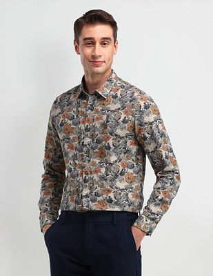 U S Polo Assn Denim Co Slim Fit Floral Shirt