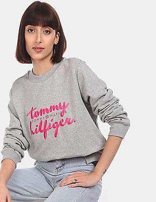 tommy hilfiger women's grey sweatshirt