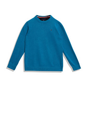 Tommy Hilfiger Kids Boys Solid Cotton Sweatshirt