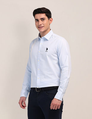 U S Polo Assn Tailored Fit Oxford Solid Shirt