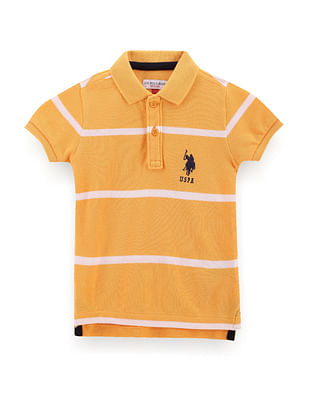 U S Polo Assn Kids Boys Horizontal Stripe Polo Shirt