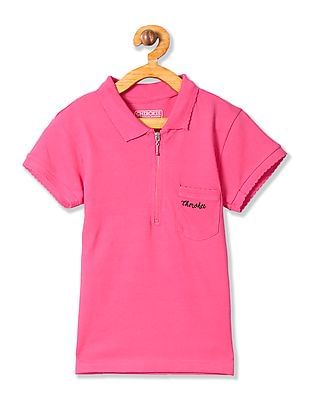 zip up polo shirt