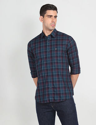 Arrow Sports Plaid Check Slim Fit Casual Shirt