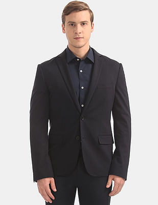 Ad By Arvind Slim Fit Single Breasted Blazer