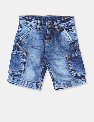 Buy FM Boys Cargo Denim Shorts - NNNOW.com