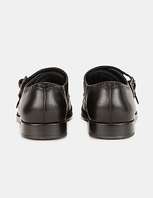 Buy Cole Haan Men Black Jefferson Grand Double Monk Strap  display picture 1