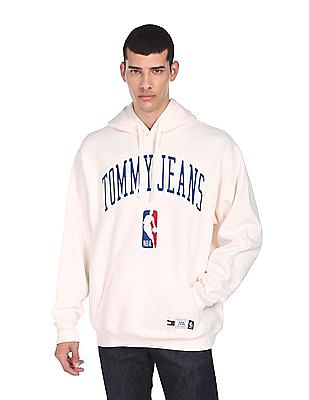Buy Tommy Hilfiger Tommy Hilfiger X NBA Men Navy Logo Drawstring Hooded  Sweatshirt - NNNOW.com