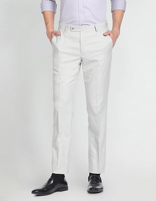 Arrow Solid Dobby Formal Trousers