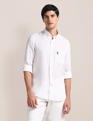 U S Polo Assn Tailored Fit Linen Shirt