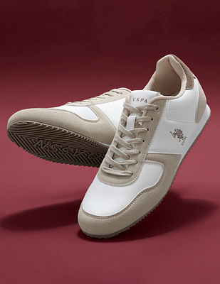 U S Polo Assn Men Sorrento 4.0 Beige Retro Sneakers