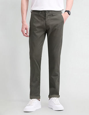 Arrow Sport Slim Fit Solid Trousers