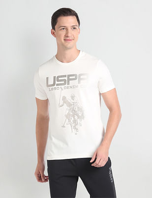 U S Polo Assn Denim Co Crew Neck Brand Print T-Shirt