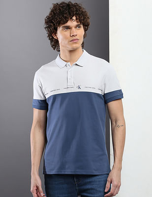 Calvin Klein Jeans Colour Block Repeat Logo Polo Shirt