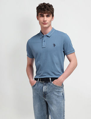 U S Polo Assn Denim Co Muscle Fit Solid Polo Shirt