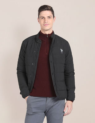 U S Polo Assn High Neck Solid Jacket