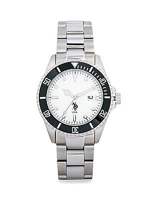 us polo assn stainless steel watch