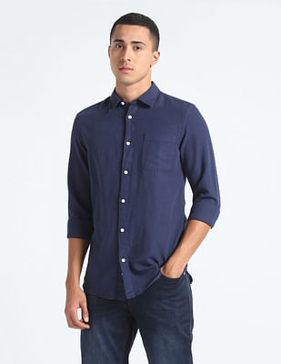 Flying Machine Solid Slim Fit Shirt