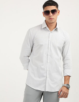 Calvin Klein Poplin Vertical Stripe Slim Fit Shirt