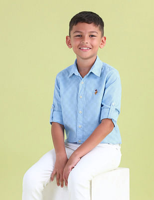 U S Polo Assn Kids Boys Regular Fit Twill Shirt