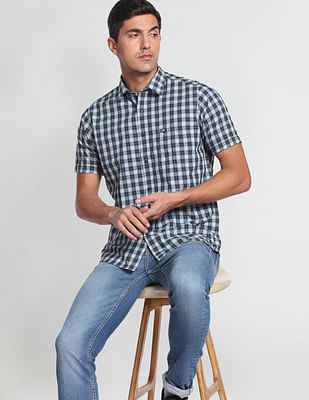 Arrow Sports Tartan Check Regular Fit Casual Shirt