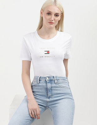 Tommy Hilfiger Round Neck Solid Sandra T-Shirt