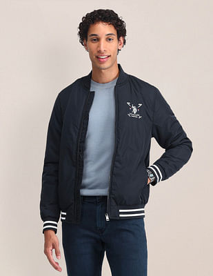 U S Polo Assn Brand Printed Bomber Jacket