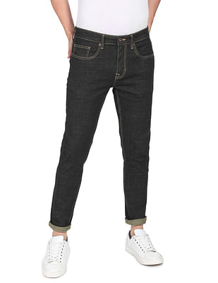 Flying Machine Slash Slim Tapered Fit Rinsed Jeans