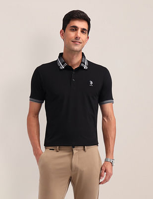 U S Polo Assn Solid Slim Fit Polo Shirt