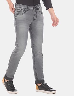 gray stone washed jeans