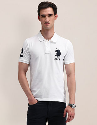 U S Polo Assn Solid Slim Fit Polo Shirt