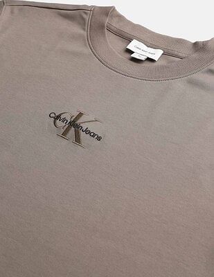 【カルバンクライン】unisex monologo sweatshirt Calvin Klein Monologo Crewneck Sweatshirt In Brindle - FREE