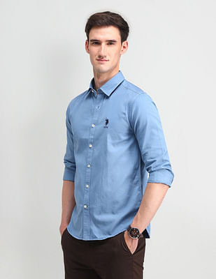 U S Polo Assn Denim Co Solid Slim Fit Shirt