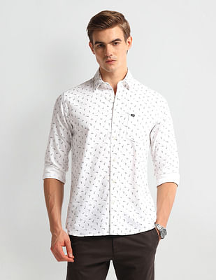 Arrow Sport All Over Print Cotton Shirt