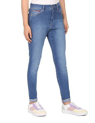 Tommy Hilfiger Women Blue Sylvia Super Skinny Fit Seamless Jeans