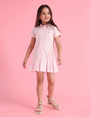 U S Polo Assn Kids Girls Solid A-Line Dress