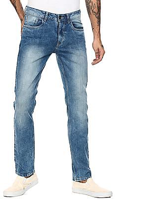 Flying Machine Michael Slim Tapered Fit Stone Wash Jeans