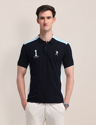 U S Polo Assn Colour Blocked Slim Fit Polo Shirt