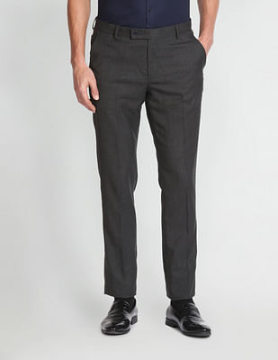 Arrow Tailored Regular Fit Dobby Formal Trousers