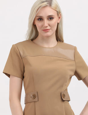 Buy Calvin Klein Scuba Crepe Fit & Flare Dress - NNNOW.com