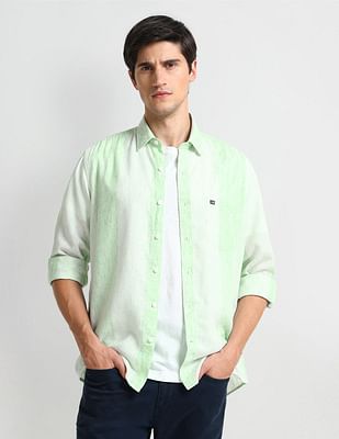 Arrow Sports Vertical Stripe Cotton Twill Shirt