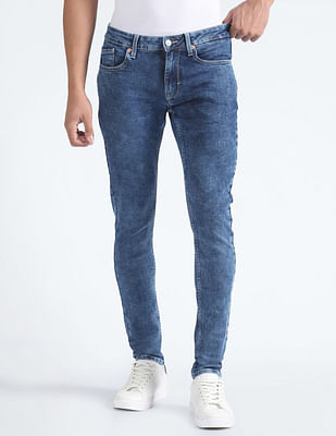 Flying Machine Low Rise Acid Wash Jeans