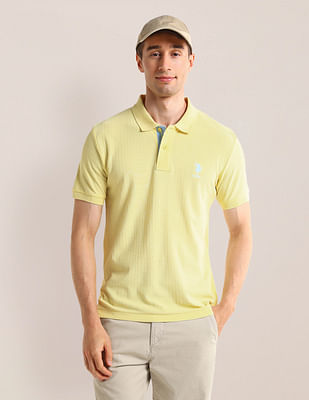 U S Polo Assn Textured Slim Fit Polo Shirt