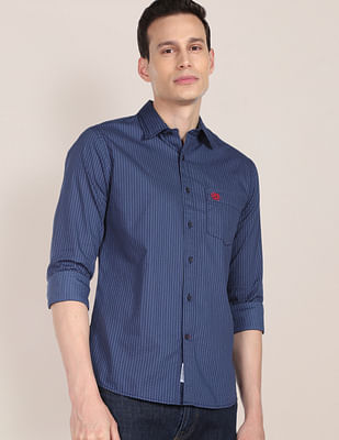 U S Polo Assn Geometric Print Cotton Casual Shirt