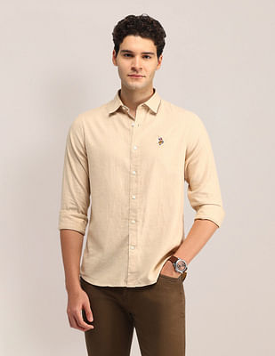 U S Polo Assn Solid Tailored Fit Shirt