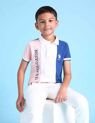 U S Polo Assn Kids Boys Colourblocked Polo Shirt